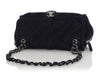 Chanel Dark Navy Quilted Nubuck Ultimate Stitch Side-Zip Flap