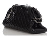 Chanel Medium Black Quilted Patent Mademoiselle Bowler Bag