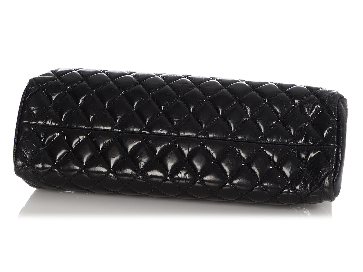 Chanel Black Quilted Leather Mademoiselle Flap Clutch Chanel