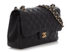 Chanel Jumbo Black Quilted Caviar Classic Double Flap