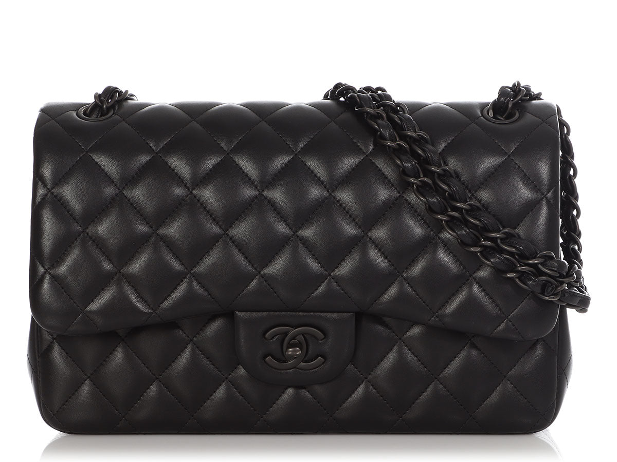Chanel Black Quilted Caviar Jumbo Classic Single Flap Gold Hardware, 2008  Available For Immediate Sale At Sotheby's