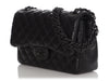 Chanel Jumbo So Black Quilted Lambskin Classic Double Flap