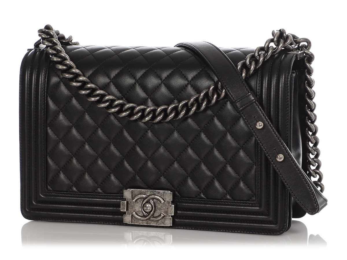 Chanel New Medium Black Quilted Lambskin Boy by Ann's Fabulous Finds