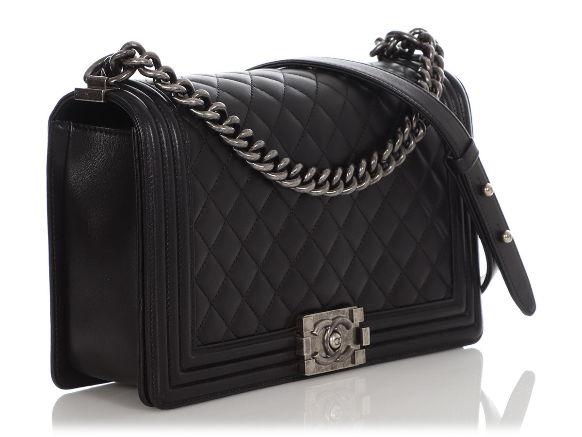 Chanel New Medium Black Quilted Lambskin Boy by Ann's Fabulous Finds
