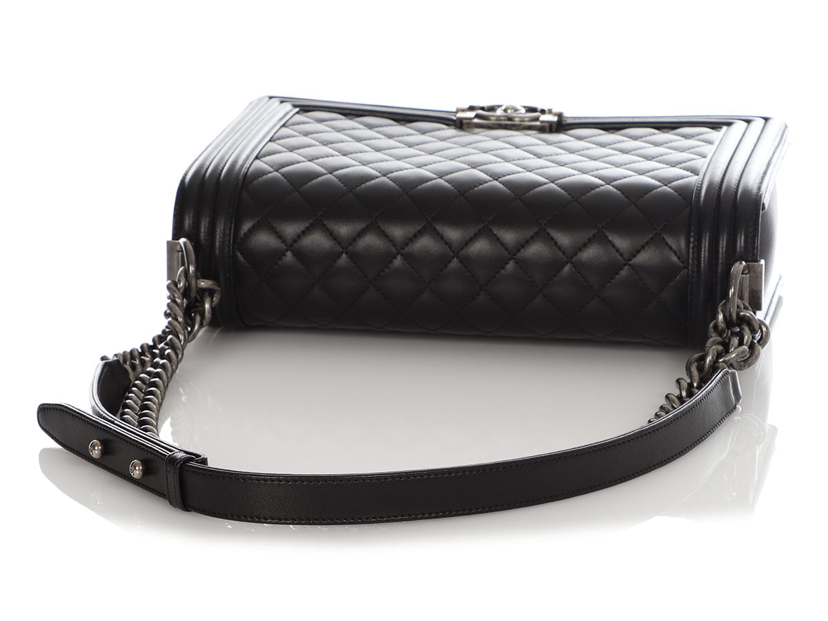 Chanel New Medium Black Quilted Lambskin Boy by Ann's Fabulous Finds