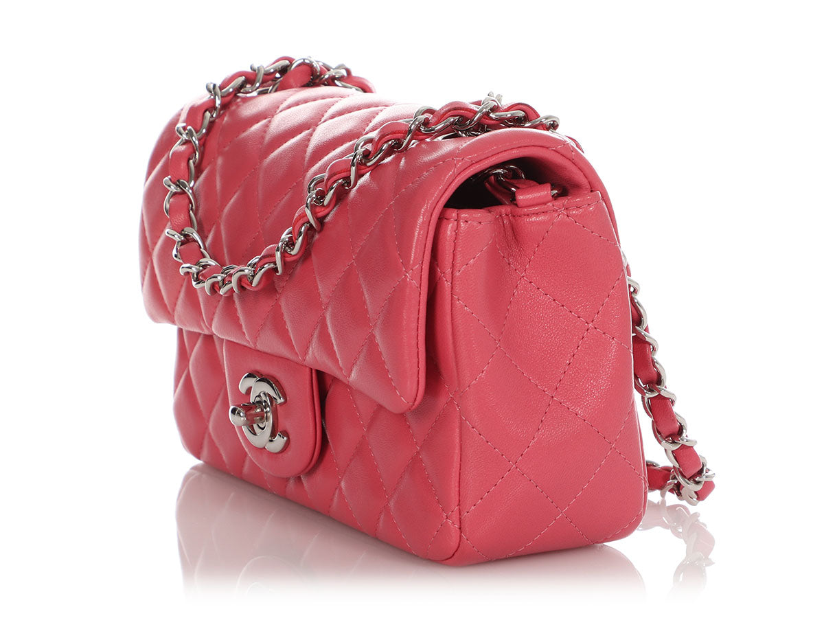 Chanel Mini Pink Quilted Lambskin Rectangular Classic by Ann's Fabulous Finds