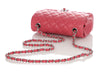Chanel Mini Pink Quilted Lambskin Rectangular Classic