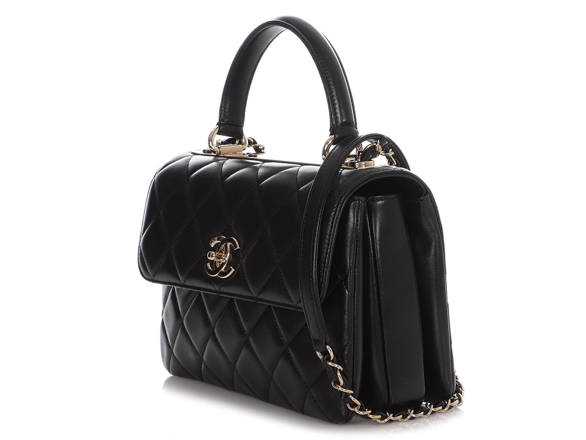 Chanel Large Black Part-Quilted Calfskin Deauville Tote by Ann's Fabulous Finds