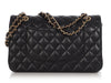 Chanel Medium/Large Black Quilted Lambskin Classic Double Flap