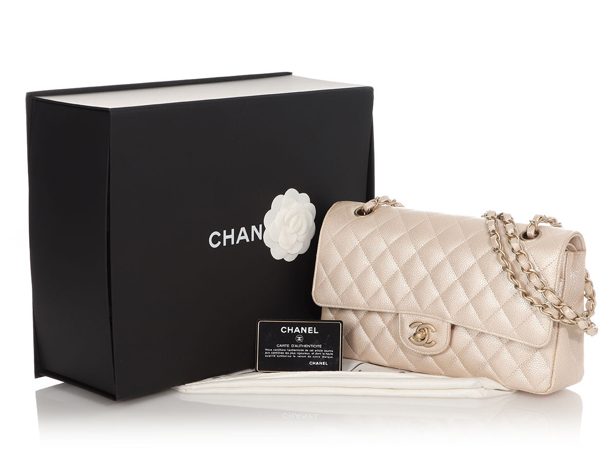 Chanel Light Beige Lambskin Large Classic Double Flap Bag