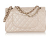 Chanel Medium/Large Pearly Beige Quilted Caviar Classic Double Flap