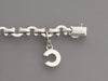 Chanel 18K White Gold Diamond Logo Charm Bracelet