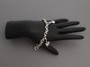 Chanel 18K White Gold Diamond Logo Charm Bracelet