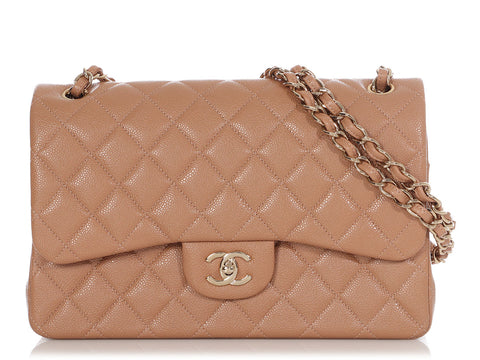 Chanel Medium/Large Barbie Pink Quilted Caviar Classic Double Flap by Ann's Fabulous Finds