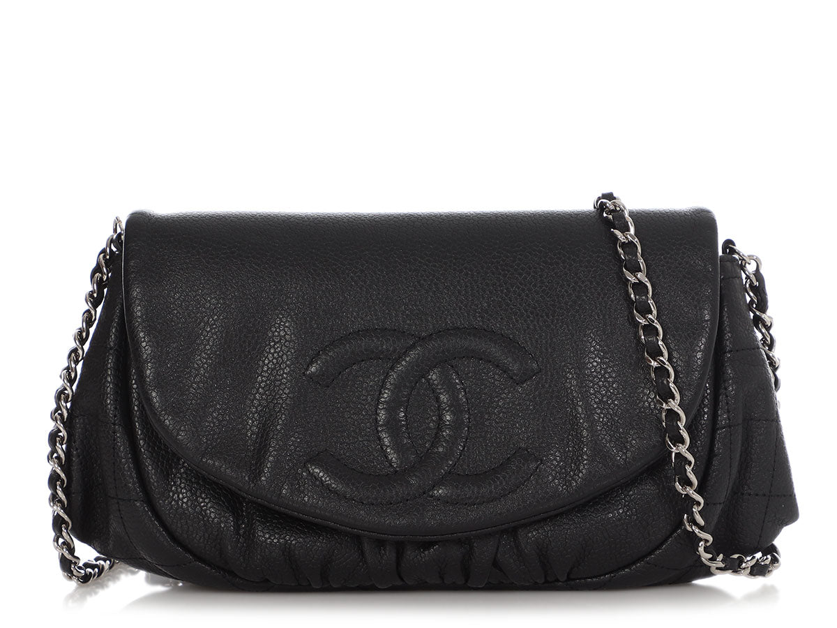 Chanel Woc Quilted Caviar Leather Crossbody Wallet