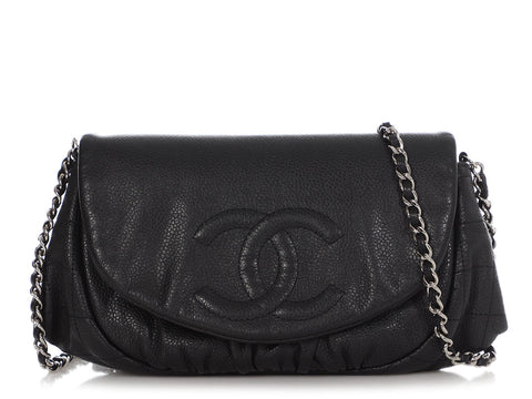 Chanel Quilted Wallet on Chain WOC Black Lambskin Silver Hardware – Coco  Approved Studio