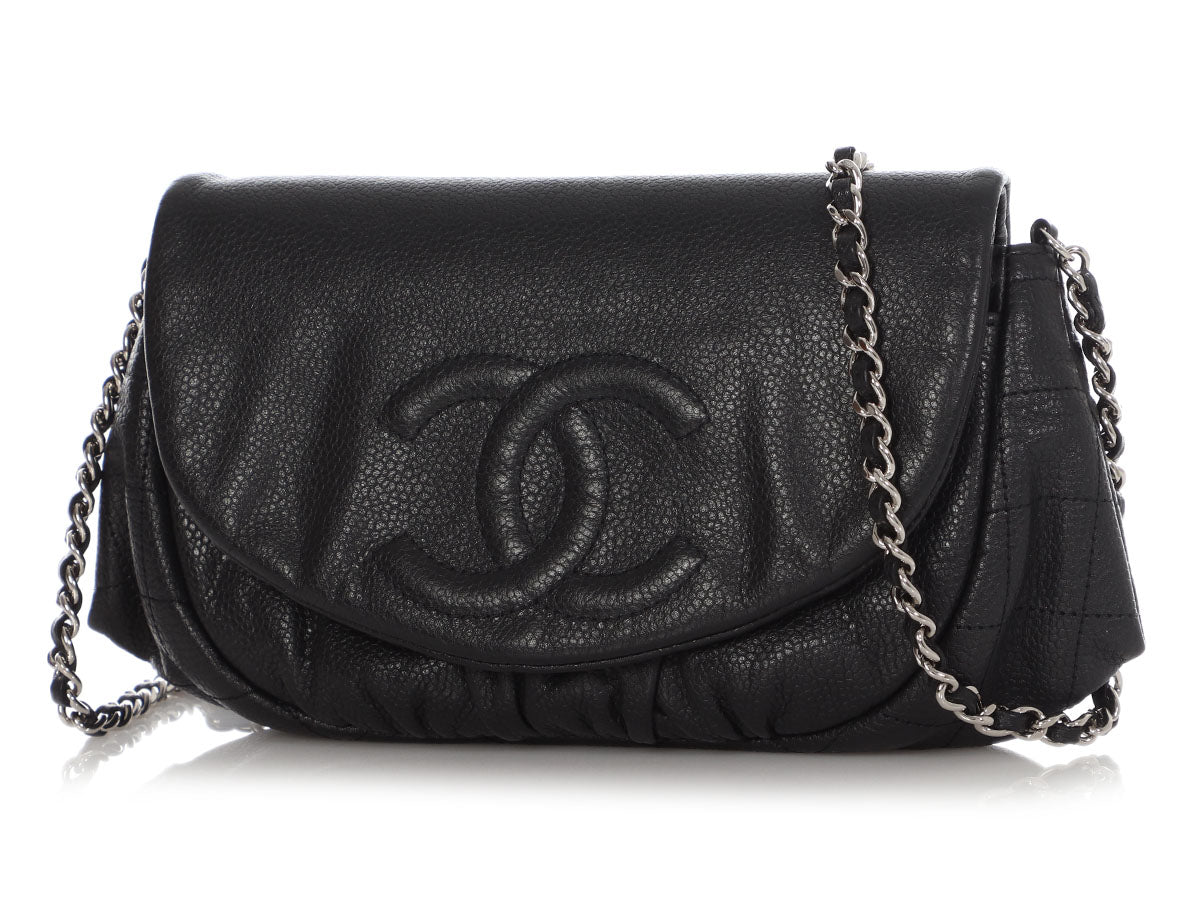 Chanel Black Quilted Caviar Wallet on Chain WOC