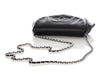 Chanel Black Part-Quilted Caviar Half-Moon Wallet on Chain WOC