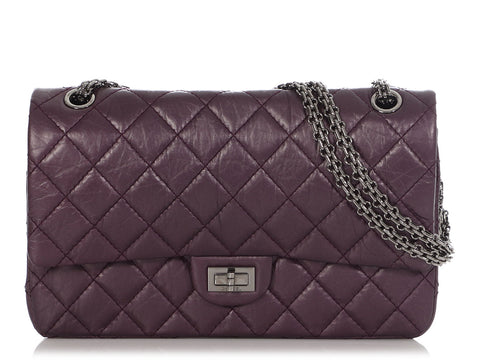 Purple Chanel Chevron Mini 2.55 Reissue Flap Bag