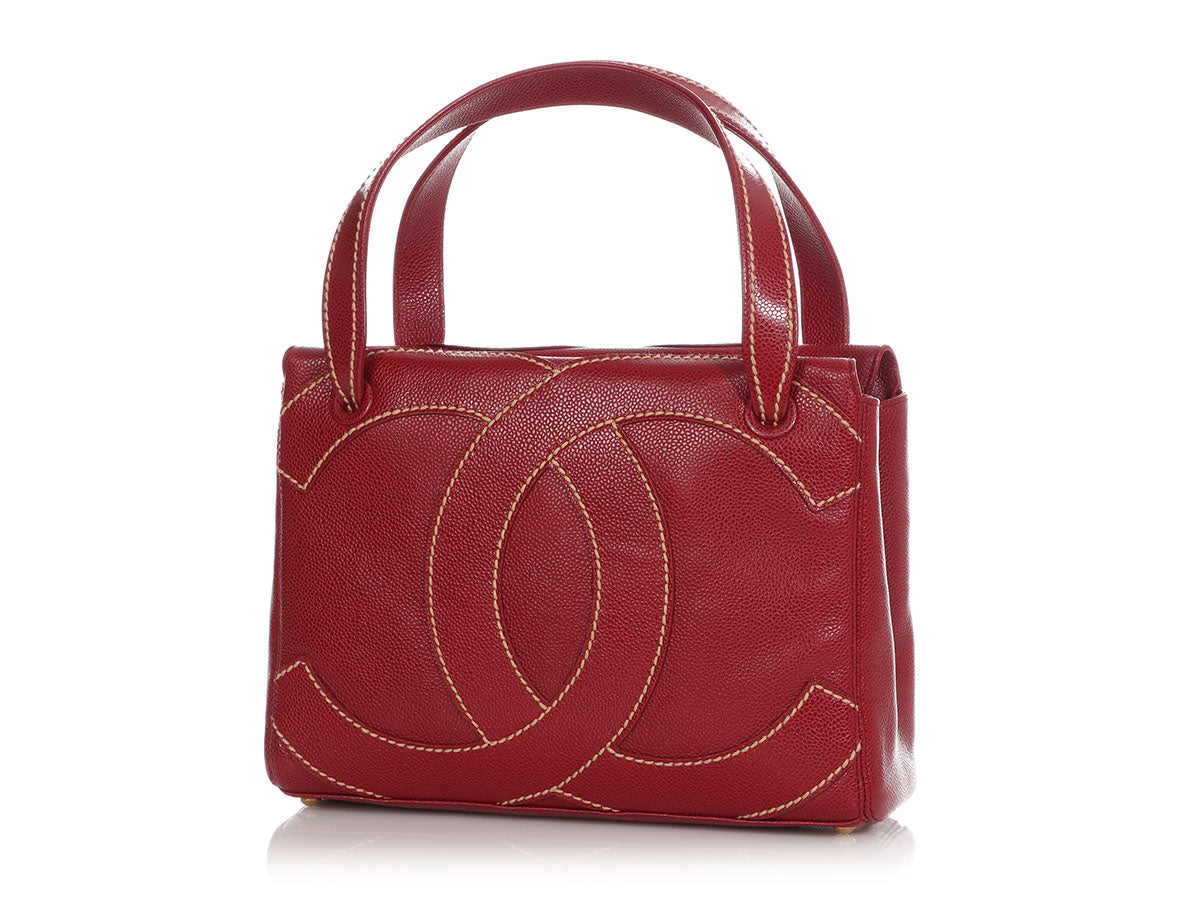 red coco handle chanel bag