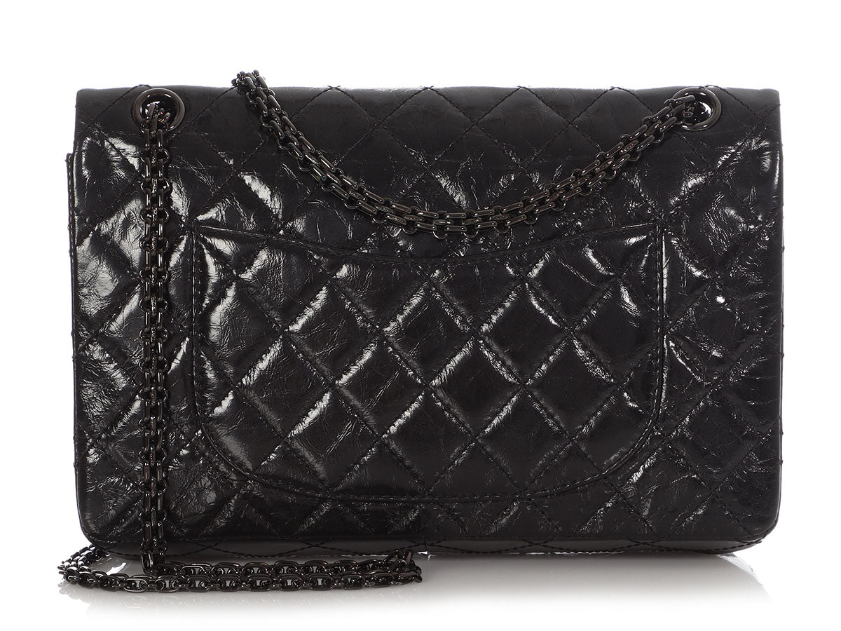 CHANEL Patent Quilted Accordion Reissue 2.55 Flap Navy | FASHIONPHILE