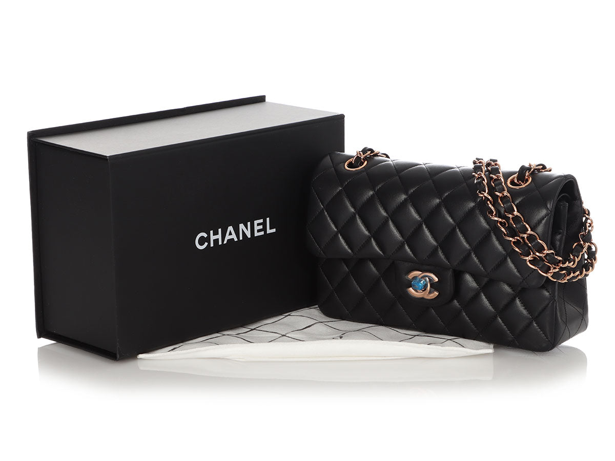 Chanel chevron mini rectangular bag black caviar