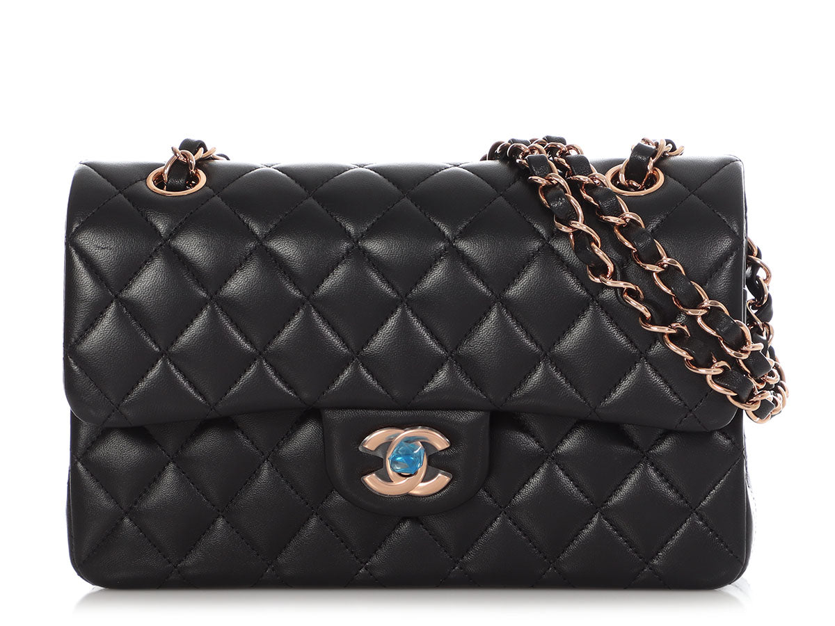 CHANEL Quilted CC Jumbo Double Chain Shoulder Bag Clear Black Vinyl