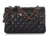 Chanel Small Black Quilted Lambskin Classic Double Flap