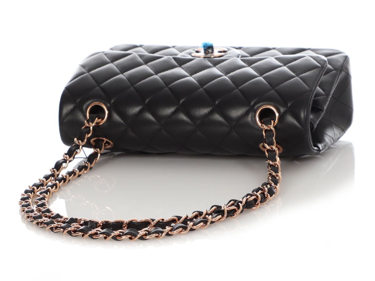 Chanel Small Black Quilted Lambskin Classic Double Flap by Ann's Fabulous Finds
