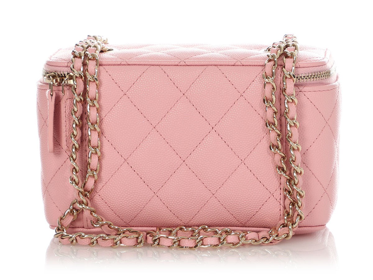 Chanel Mini Pink Quilted Caviar Vanity Crossbody by Ann's Fabulous Finds