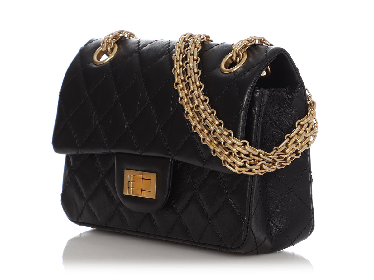 Chanel Mini Black Quilted Distressed Lambskin Reissue by Ann's Fabulous Finds