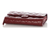 Chanel Burgundy Quilted Caviar Clutch With Chain