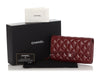 Chanel Burgundy Quilted Caviar Clutch With Chain