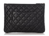 Chanel Medium Black Quilted Lambskin Classic O Case