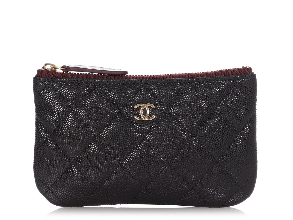 CHANEL SLG comparison l what fits in the mini o case & zipped coin