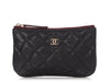 Chanel Mini Black Quilted Caviar Classic O Pouch