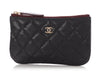 Chanel Mini Black Quilted Caviar Classic O Pouch