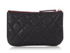 Chanel Mini Black Quilted Caviar Classic O Pouch