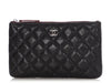 Chanel Small Black Quilted Caviar O Pouch