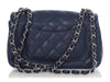 Chanel Mini Navy Quilted Caviar Rectangular Classic
