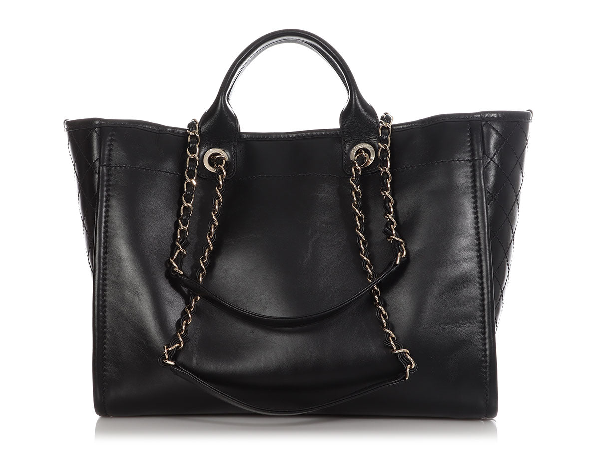 Gucci Black Leather Croisette Chain Bamboo Bag - Ann's Fabulous Closeouts