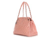 Chanel Large Pink Quilted Patent Just Mademoiselle Bowler