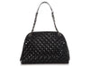 Chanel Large Black Quilted Patent Just Mademoiselle Bowler