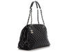 Chanel Large Black Quilted Patent Just Mademoiselle Bowler