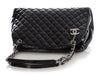 Chanel Large Black Quilted Patent Just Mademoiselle Bowler