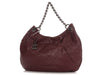 Chanel Burgundy Quilted Smooth Leather Hobo