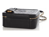 Chanel Large Black Part-Quilted Caviar Filigree Vanity Case