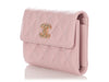 Chanel Pink Quilted Caviar Flap Wallet