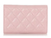 Chanel Pink Quilted Caviar Flap Wallet