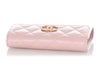 Chanel Pink Quilted Caviar Flap Wallet